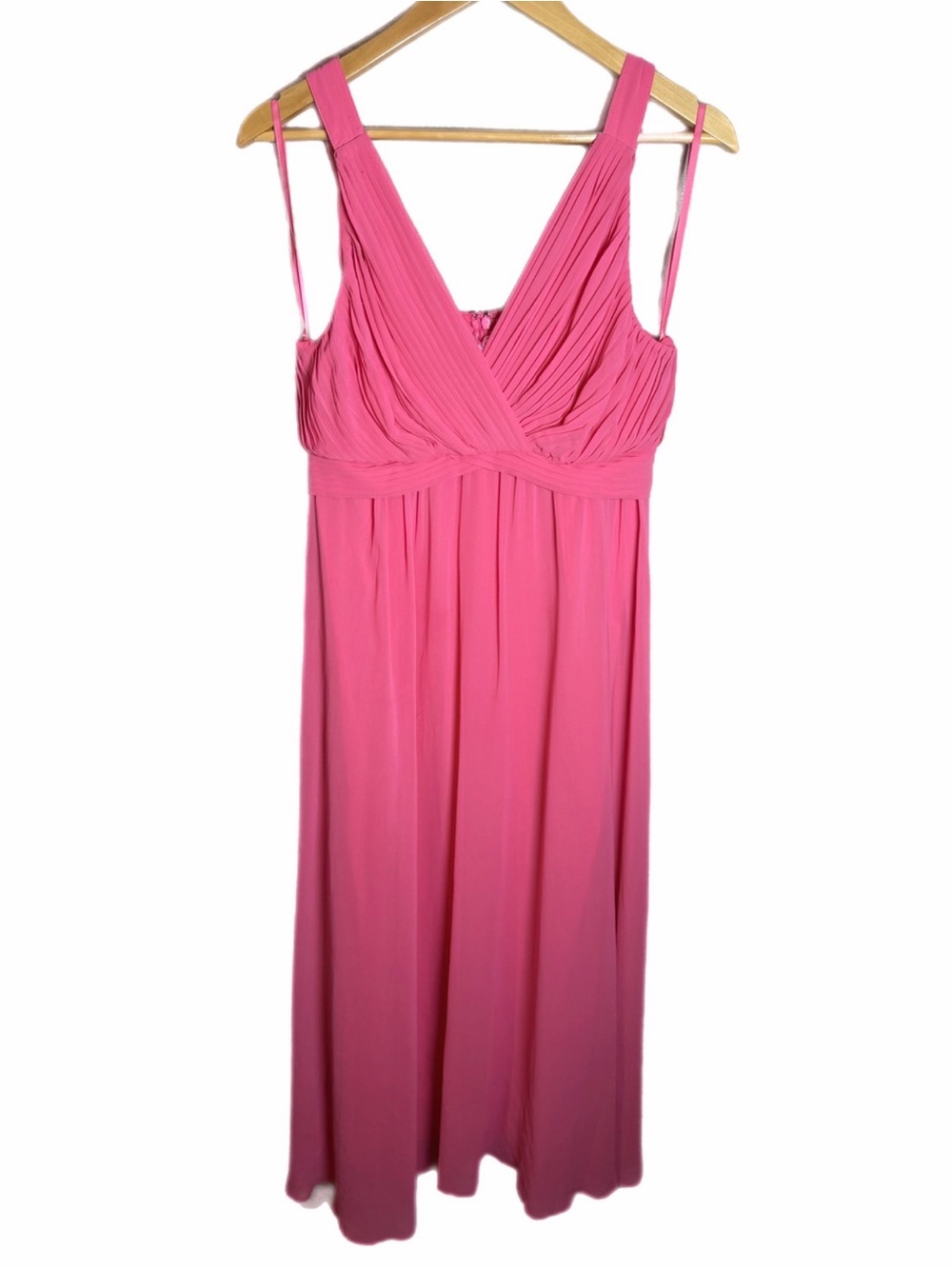 Versona Bright Pink Deep V-Neck Size Medium Dress